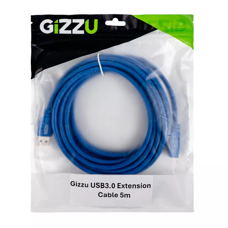 Gizzu USB 3.0 pagarinājuma kabelis 5m - zils