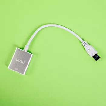 Gizzu USB 3.0 uz HDMI adapteris - Full HD 1080p video izvade, melns