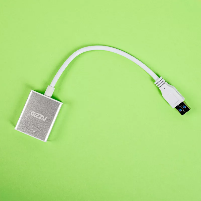 Gizzu USB 3.0 uz HDMI adapteris - Full HD 1080p video izvade, melns