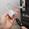 Gizzu USB 3.0 uz HDMI adapteris - Full HD 1080p video izvade, melns