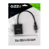Gizzu USB 3.0 uz VGA adapteris – Full HD 1080p ārējais video pārveidotājs, USB-A vīrietis uz VGA sieviete, ar kopnes barošanu, melns