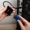 Gizzu USB 3.0 uz VGA adapteris – Full HD 1080p ārējais video pārveidotājs, USB-A vīrietis uz VGA sieviete, ar kopnes barošanu, melns