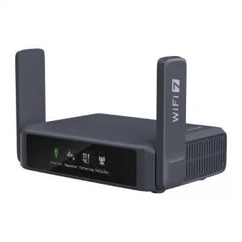GL.iNet Slate 7 AC750 divjoslu gigabitu bezvadu maršrutētājs ar OpenWrt, USB 2.0, MicroSD slotu, VPN atbalstu
