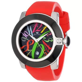 GLAM ROCK GR32040 Sieviešu Šveices kvarca hronogrāfa pulkstenis 44mm Melns silikons