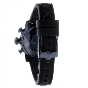 GLAM ROCK GR50112 Miami Sieviešu Šveices kvarca hronogrāfa pulkstenis 42mm Melns silikons