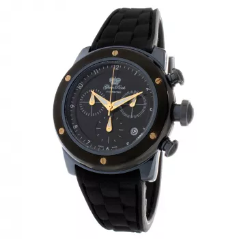 GLAM ROCK GR50112 Miami Sieviešu Šveices kvarca hronogrāfa pulkstenis 42mm Melns silikons