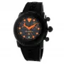 GLAM ROCK GR61114 Sieviešu kvarca analogais pulkstenis 46mm Nerūsējošais tērauds Melns ciparnīca Ādas siksniņa