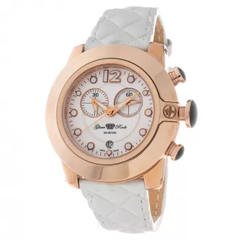 GLAM ROCK Sieviešu kvarca pulkstenis GR32166R 44mm Balta silikona siksniņa