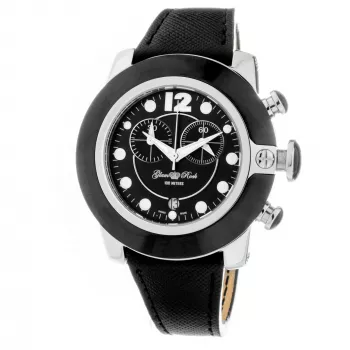 GLAM ROCK Sieviešu Šveices kvarca pulkstenis GR32118 44mm Melna āda