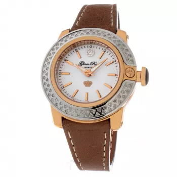 GLAM ROCK Sieviešu pulkstenis GR31007D 40mm Šveices kvarcs Nerūsējošais tērauds Balts perlamutra ciparnīca Balta ādas siksniņa