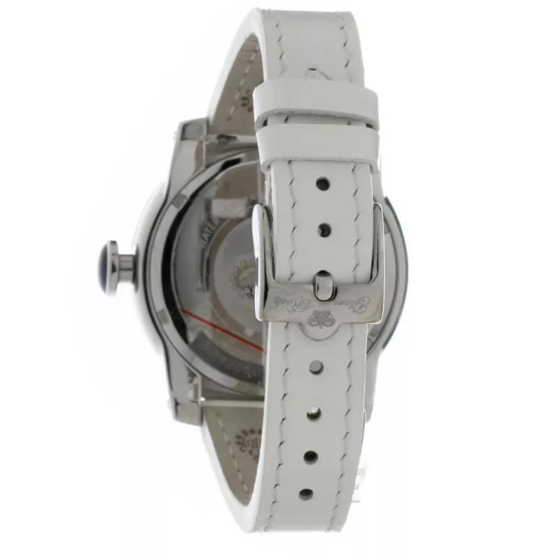 GLAM ROCK Sieviešu pulkstenis GR32050 44mm Šveices kvarca hronogrāfs Balta silikona siksniņa