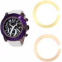 GLAM ROCK Sieviešu pulkstenis GR32112 (44mm) - Šveices kvarcs, balts keramikas ietvars, silikona siksniņa