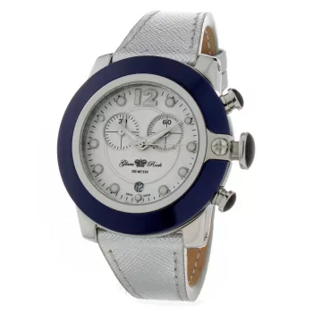 GLAM ROCK Sieviešu pulkstenis GR32116 (44mm) - Šveices kvarcs, nerūsējošais tērauds, melna silikona siksniņa
