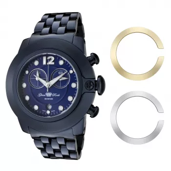 GLAM ROCK Sieviešu pulkstenis GR32161 (44mm) - Balts keramikas Šveices kvarcs