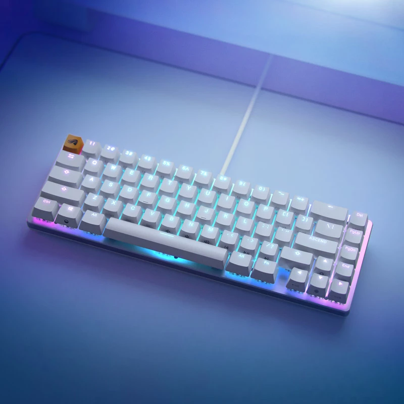 Glorious GMMK 2 Compact tastatūra - Fox slēdži, Nordic izkārtojums, balta