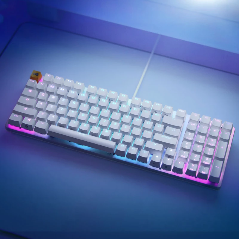 Glorious GMMK 2 Full-Size Keyboard - Fox Switches, NO-Layout, White