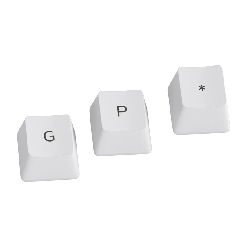 Glorious GPBT Keycaps - 115 PBT taustiņi, ISO, ES izkārtojums, Arctic White