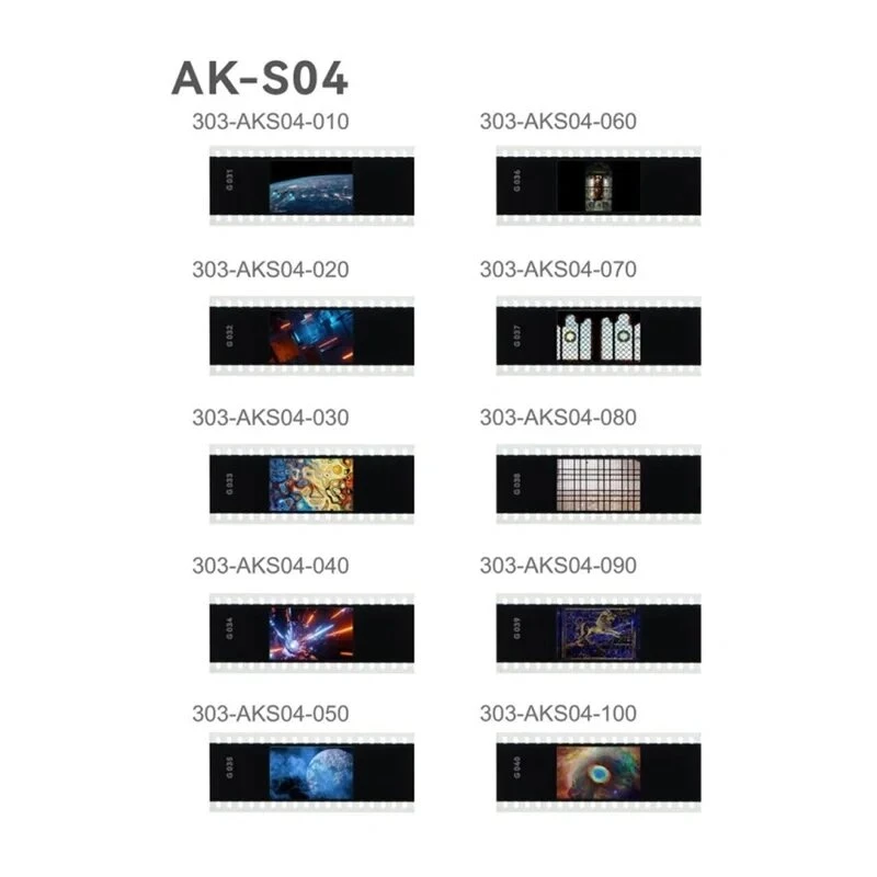 Godox AK-S04 Diapozitīvu komplekts – 6 nerūsējošā tērauda gobo raksti AK-R1 apaļajai zibspuldzes galvai