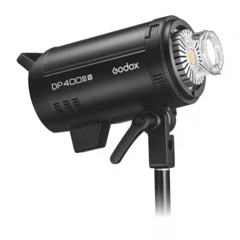 Godox DP400IIIV 400Ws studijas zibspuldze ar 30W LED modelēšanas lampu, 2.4G bezvadu X sistēmu, Bowens stiprinājumu, 5600K