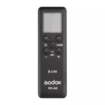 Godox RC-A6 bezvadu tālvadības pults LED video gaismām – 2.4GHz, 16 kanāli, 6 grupas, LCD displejs