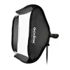Godox SFGV8080 80x80cm sudraba režģa softbox ar Bowens stiprinājumu, 40° režģis, iekšējie un ārējie difuzori, ātra uzstādīšana