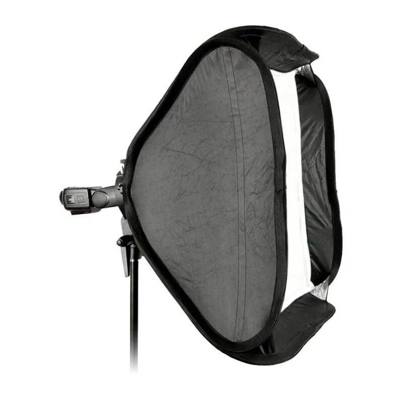 Godox SFUV5050 salokāms kvadrātveida softbox 50x50cm ar S-Type stiprinājumu, sudraba iekšpusi, noņemamiem difuzoriem un pārnēsāšanas somu