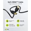 Goobay 80105 mīksts ātrgaitas HDMI kabelis ar Ethernet - 5m melns