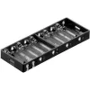Goobay BH AA 10xL pasīvais bateriju turētājs 10 AA baterijām, sērijveida savienojums, 15V izeja, melns 11986