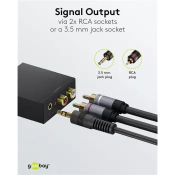 Goobay digitālā-analogā audio pārveidotājs 192 kHz 58493