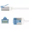 GOOBAY Ultra-Flexible Cat.6a Slim Patch vads, U/FTP, Balts, 3 m, Īpaši īsi savienotāji