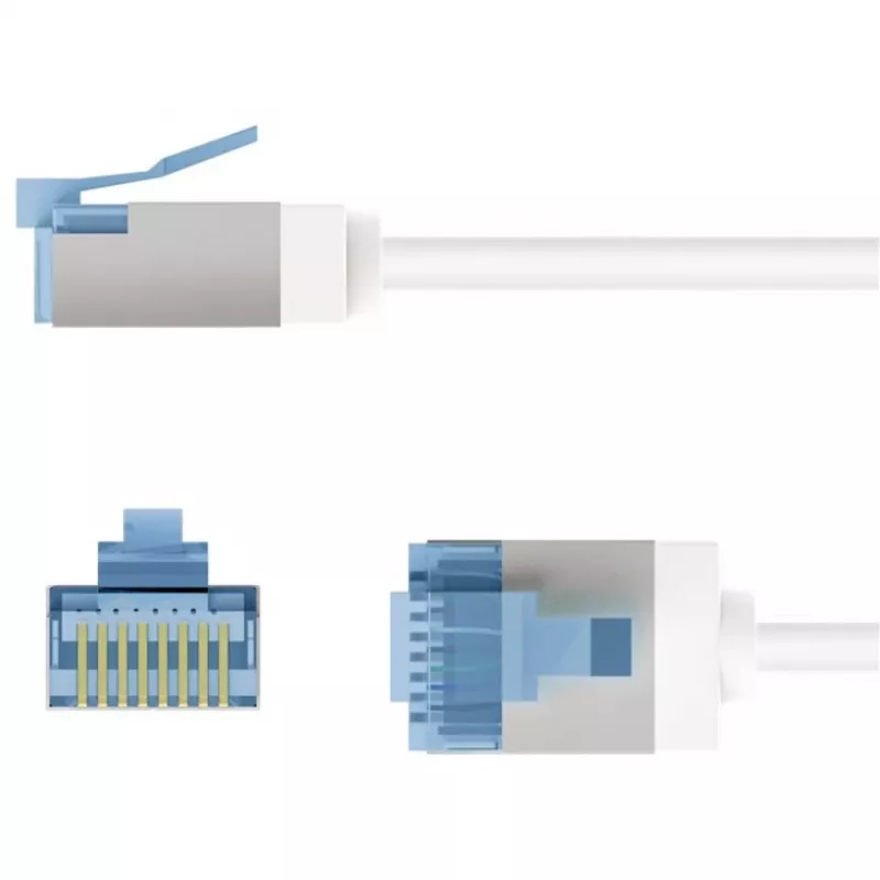 GOOBAY Ultra-Flexible Cat.6a Slim Patch vads, U/FTP, Balts, 3 m, Īpaši īsi savienotāji