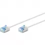 GOOBAY Ultra-Flexible Cat.6a Slim Patch vads, U/FTP, Balts, 3 m, Īpaši īsi savienotāji