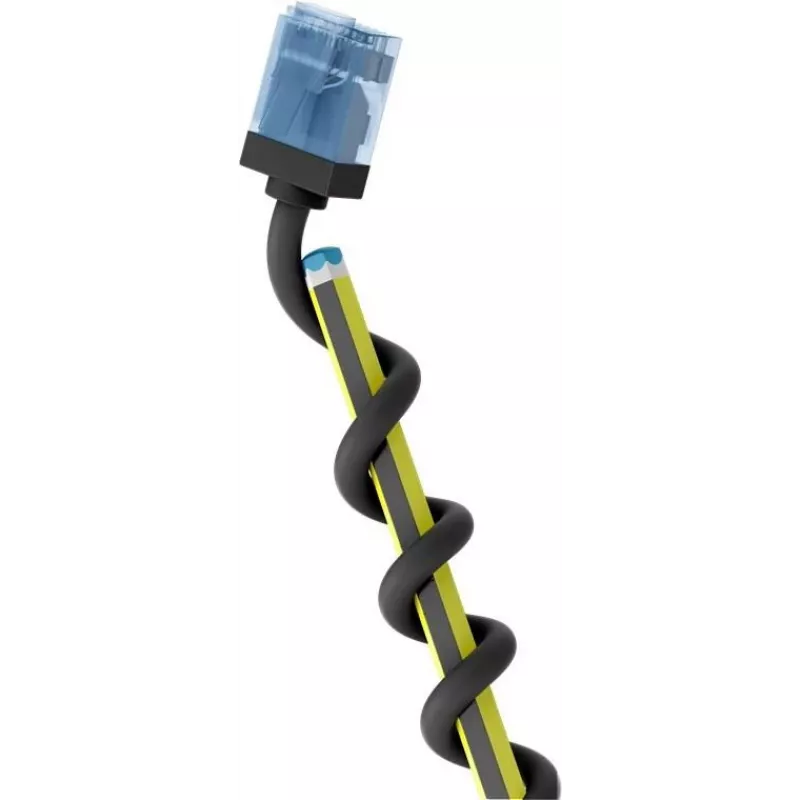 Goobay īpaši elastīgs CAT 6A tīkla kabelis Slim U/UTP melns - īpaši īsi savienotāji, 0,25 m, 10 Gbps 74238