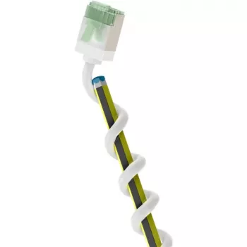 Goobay īpaši elastīgs CAT 8.1 plāns U/FTP komutācijas kabelis, 0,5 m, balts, īpaši īsi savienotāji, 40 Gbps 74359