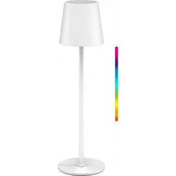Goobay bezvadu LED galda lampa, izmērs M, 38 cm, RGBW, balta (76568)