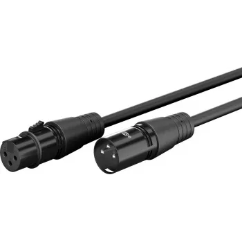 Goobay XLR audio kabelis 10 m, vīrišķais uz sievišķo, melns 80042