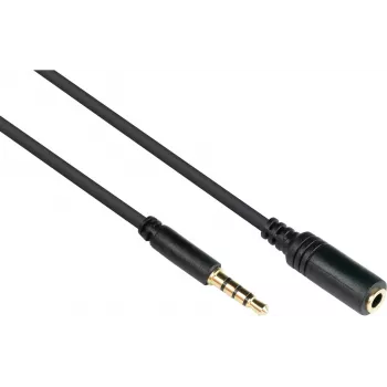 Good Connections 3,5 mm 4 polu TRRS audio pagarinājuma kabelis, vīrišķais uz sievišķo, 1,5 m, melns AS-35V4B15