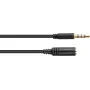 Good Connections 3,5 mm 4 polu TRRS audio pagarinājuma kabelis, vīrišķais uz sievišķo, 1,5 m, melns AS-35V4B15
