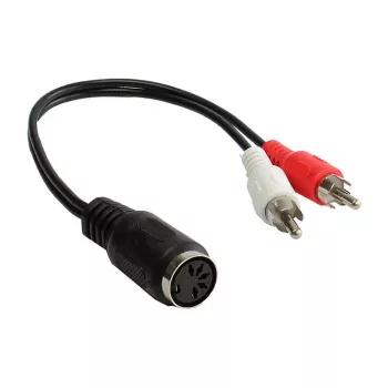 Good Connections audio adapteris 5-pin DIN ligzda uz 2x RCA spraudnis - 0.2m