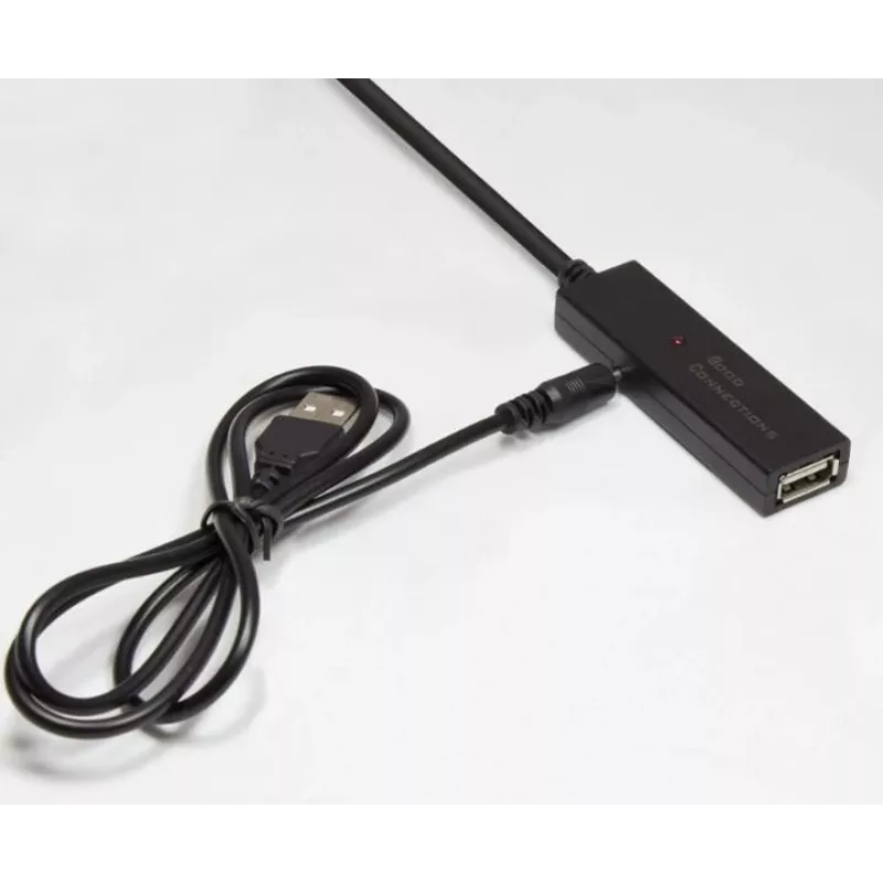 Good Connections GC-M0134 USB 2.0 pagarinātājkabelis 20 m melns ar signāla pastiprinātāju