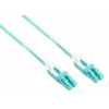 Good Connections OM3 Duplex LC/LC Uniboot optiskās šķiedras savienojuma kabelis, 50/125µm, LSZH, Aqua, 5m LW-U805LC3