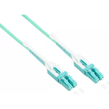 Good Connections OM3 Duplex LC/LC Uniboot optiskās šķiedras savienojuma kabelis, 50/125µm, LSZH, Aqua, 5m LW-U805LC3