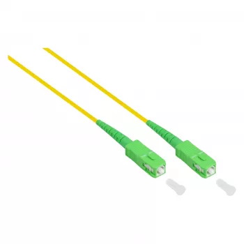 Good Connections OS2 vienmodas SC/APC uz SC/APC simpleksais optiskais šķiedras kabelis, 9/125 µm, LSZH, dzeltens, 0.5 m