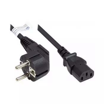 Good Connections Schuko uz IEC C13 strāvas kabelis, leņķa spraudnis, 1,5 m, melns