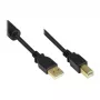 Good Connections USB 2.0 kabelis A uz B ar ferīta serdi, zeltīti kontakti, melns, 1m