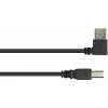 Good Connections USB 2.0 kabelis Type-A leņķveida uz Type-B - Melns - 0,5 m