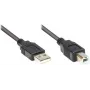 Good Connections USB 2.0 kabelis A tipa uz B tipu - Melns - 0,5m