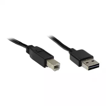 Good Connections USB 2.0 EASY kabelis A uz B leņķveida, melns, 2m