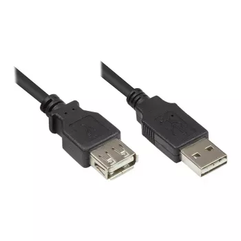 Good Connections USB 2.0 pagarinātājkabelis EASY A vīrišķais uz A sievišķo, melns, 0,5 m