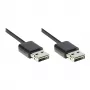 Good Connections USB 2.0 ātrgaitas EASY kabelis A uz A, melns, 1m (2212-EU010)